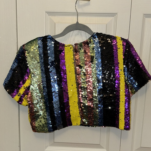 elliatt lola sequin crop top - Picture 2 of 5